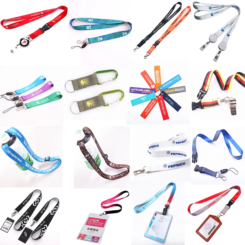 Free Sample Oem Polyester Lanyard With Id Card Holder Double Clip ...