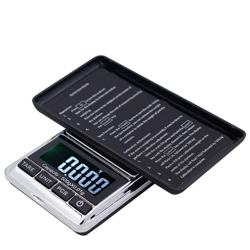  Digital Precision Gram Scale, 0.001oz/0.01g 500g Mini Pocket  Scale, Portable Electronic Weight Jewelry Scales, Tare, Auto Off, Stainless  Steel, White Backlit Display(Battery Included) : Office Products