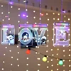 Led love images Icicle curtain 3D Illusion fairy string