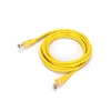 Factory supply BC/CCA/CCS material Round shape yellow jacket lan cable with Rj45 connector cat5e UTP patch cable
