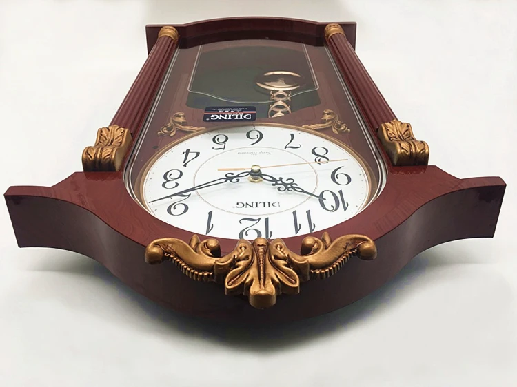 Diling Brand American Style Wall Clock Digital Face Grandfather Clocks