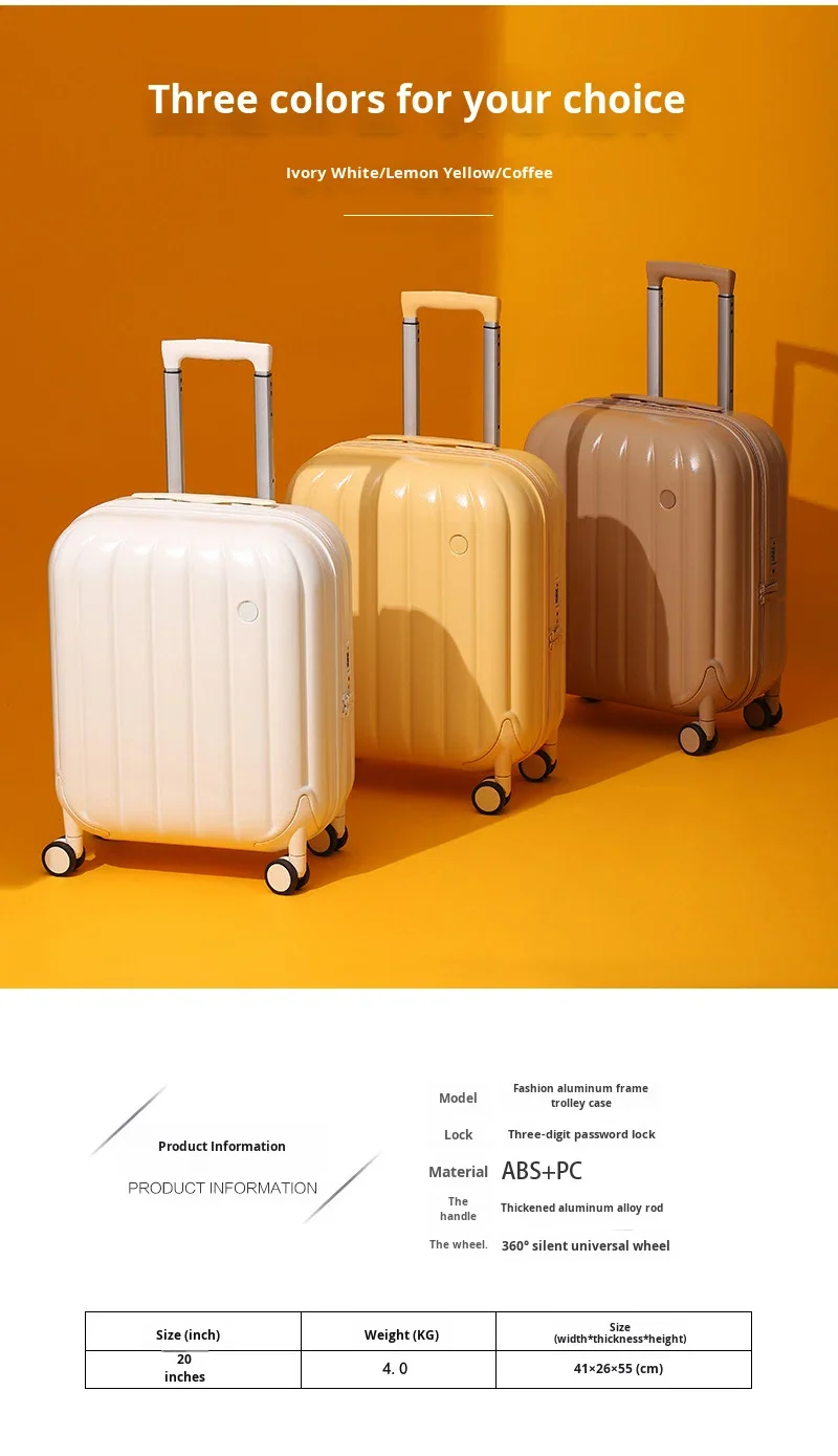 product 20 inch new pumpkin bubble box pc hard case childrens password lock universal spinner wheel travel trolley case waterproof-8