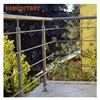 Outdoor Stair Rail Price / Exterior Balcony Stainless Steel Pipe Railing Baluster / Outdoor Metal Stair Railing