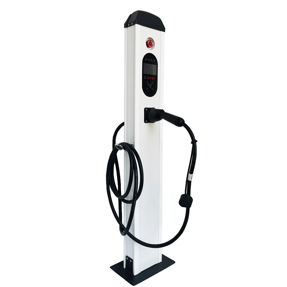 New Version 7kw Single Phase Electric Car Ac Pole Stand Ev Charging