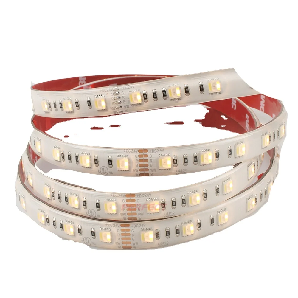 12mm RGBWW RGB+CCT 5in1 led strip 5 in one 12v 24v led flexible strip with CE ROHS