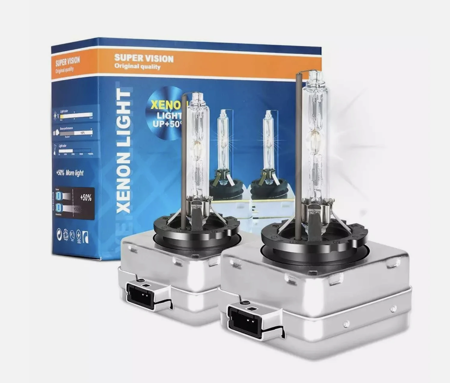 Super Vision 35W HID Xenon Bulb D1S 6000K - High-Quality