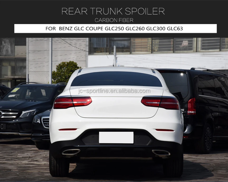 碳纤维 c253 后鸭尾扰流板梅赛德斯奔驰 glc 级轿跑车 glc300 glc43