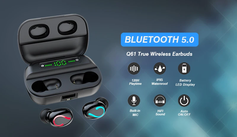 Ipx5 Waterproof Wireless Earbuds Bluetooth 5.0 Stereo Mini Earphone Earbuds Headphones - ANKUX.COM