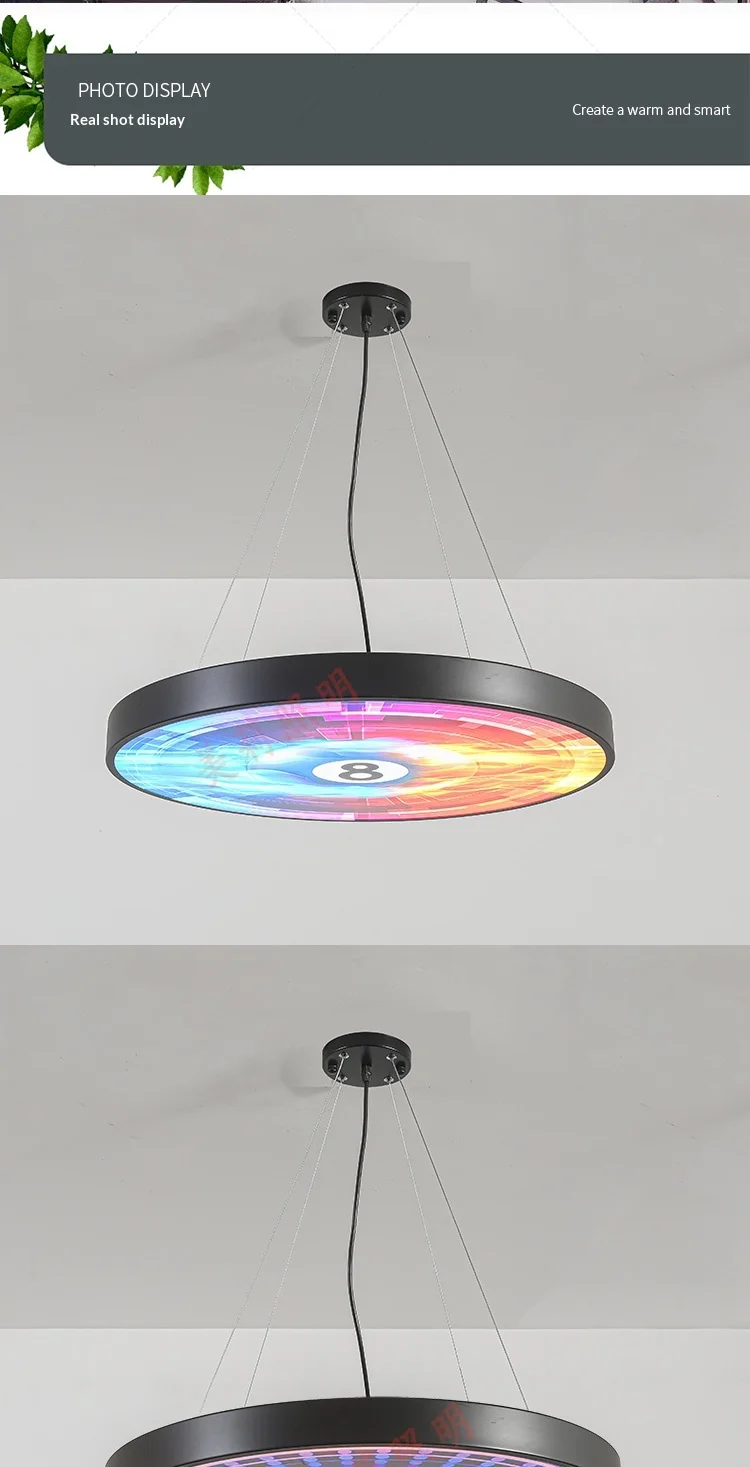 product pool hall chandelier e sports club gym decoration lights bar arcade custom starry sky pattern atmosphere lights energy efficient-13