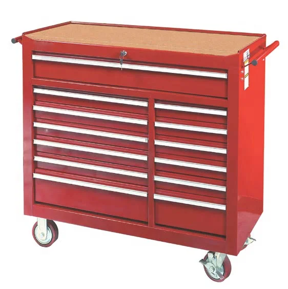 China Factory Super Wide 13 Drawers Auto Repair Workshop Garage Storage Metal Tool Cabinet on Wheels factory