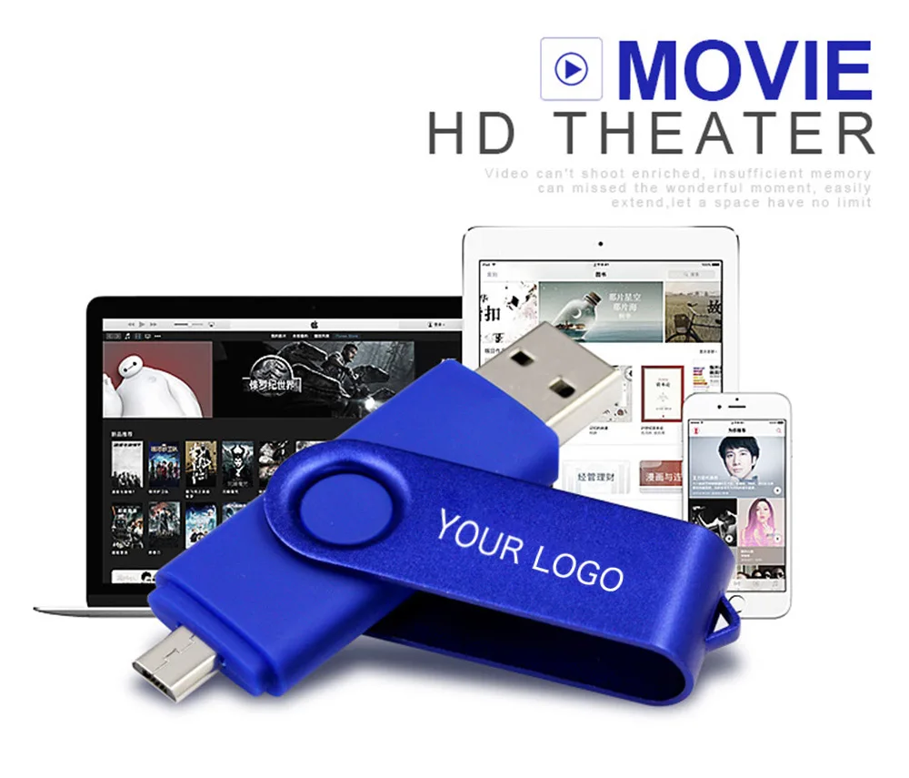 USB flash drive OTG 3 in 1 high Speed drive 64 32 16 8 GB 4GB external storage pen drive Micro USB Stick for iphone android - ANKUX.COM