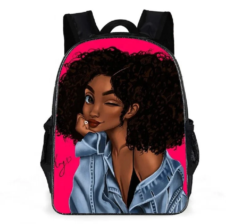 Oem High Quality Popular African American Girls Backpack Primary School ...
