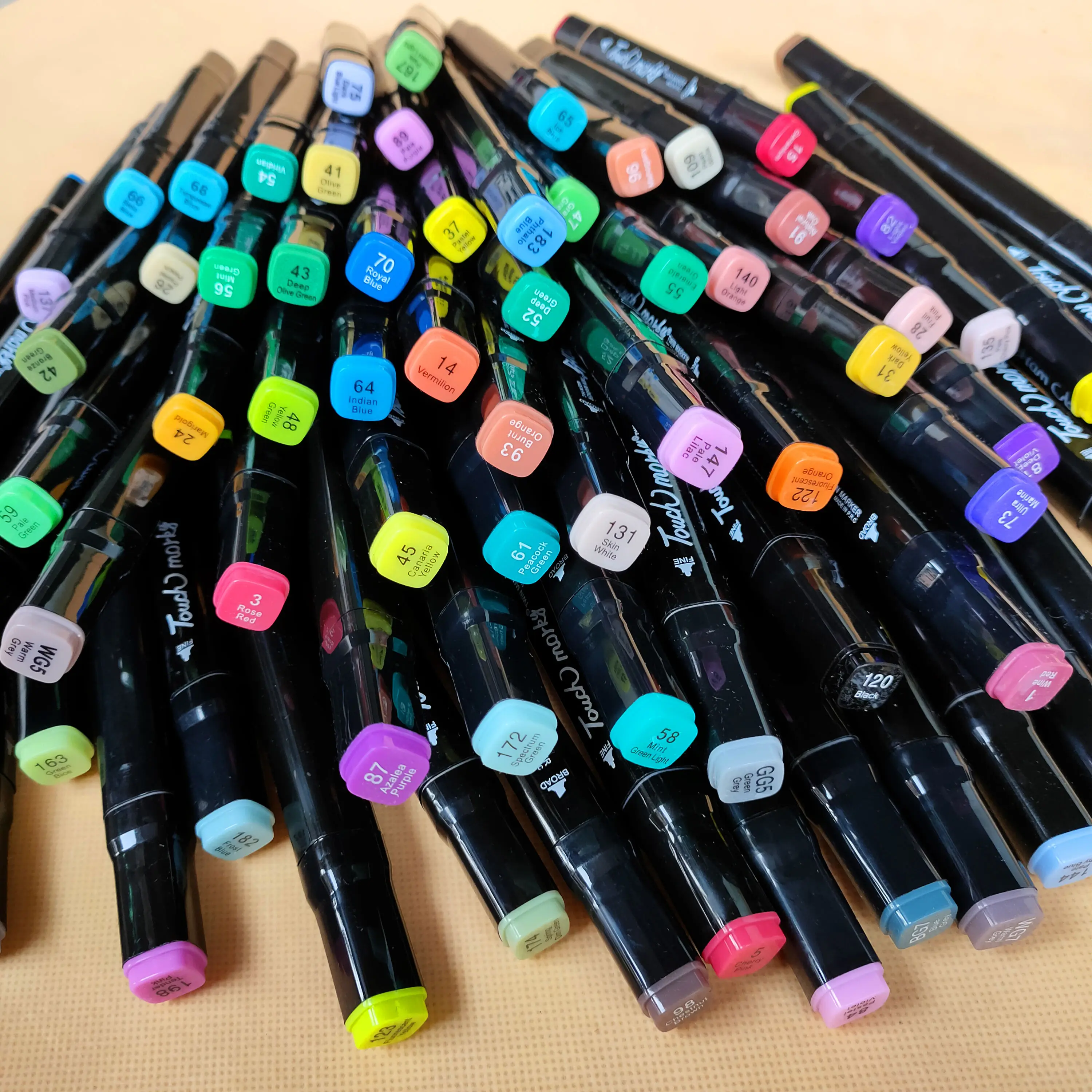 Custom Double Head Alcohol Oily Marker Pen Set Watercolor Note Marker Brush Pen Color Pen