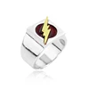 Popular DC Movie Superhero Series Ring Fashion The Flash Logo Shape Ring Fashion Jewelry Accessories For Men Women