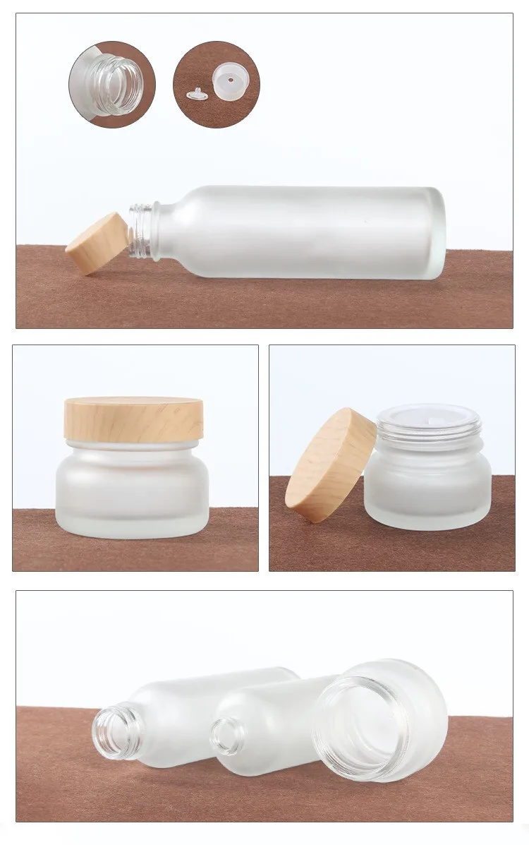 Wholesale Cosmetics Glass Bottle Goats' Milk Series 50ml 110ml Pump