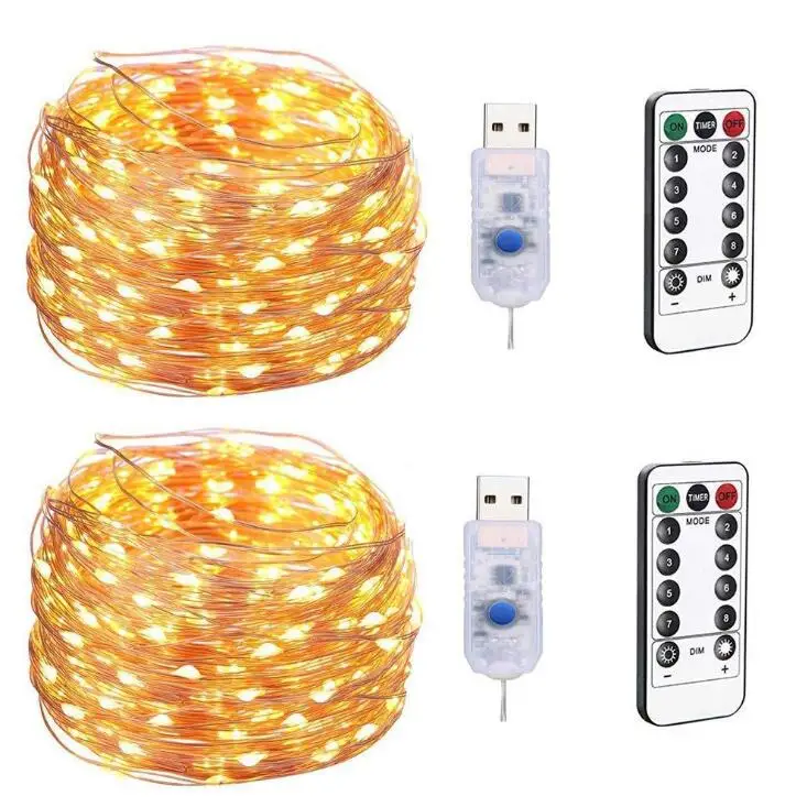 5m 50LED Christmas Decoration Remote Control Copper Wire LED String Light