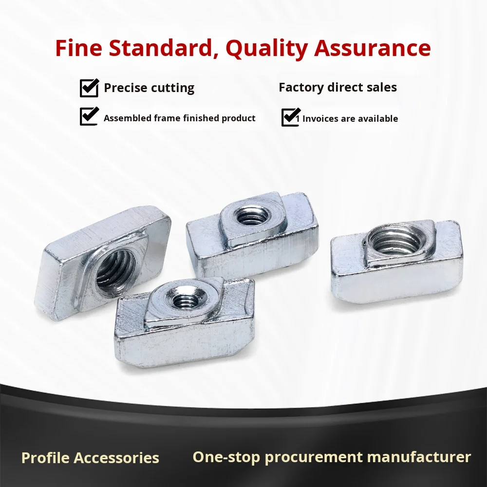 High Hardness Carbon Steel Galvanized 30 Insert Type Slider M3 M4 M5 M8 Nut Diamond T-Type Aluminum Profile Nut supplier