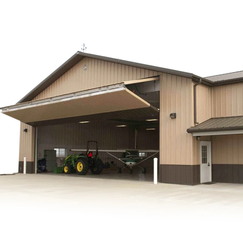 Ready Made Modern Big Span Prefab Metal Steel Structure Aircraft Hangar