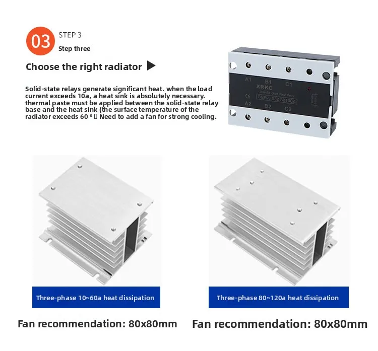 Solid State Relay DC Input 12V 24V/220/380V Three-phase JGX3 SSR-3 032 38100Z DC Control AC Module factory