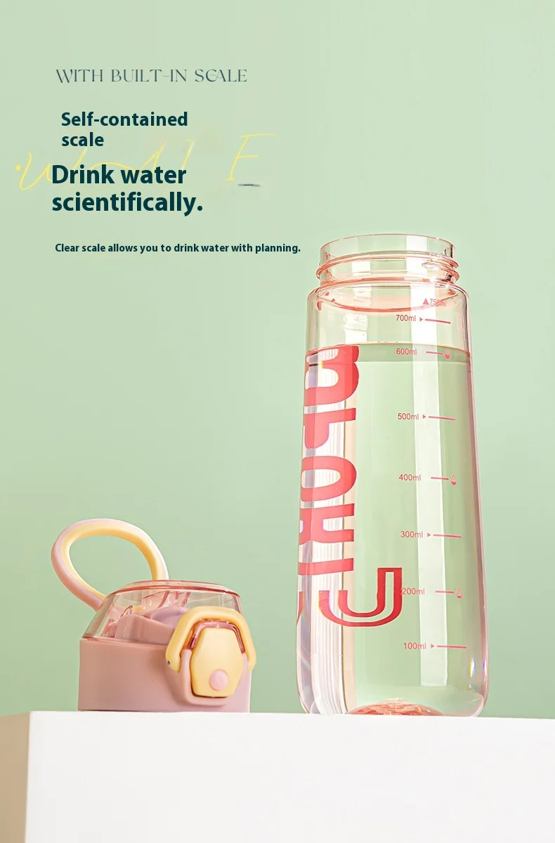 High Color Value Portable Large Capacity Direct Drinking Sports Water Bottle Female Students Children Friendly for Tours Sports