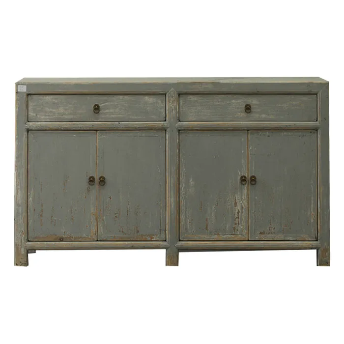 Antique Reclaimed wood European Furniture living room reproduction distressed cabinet