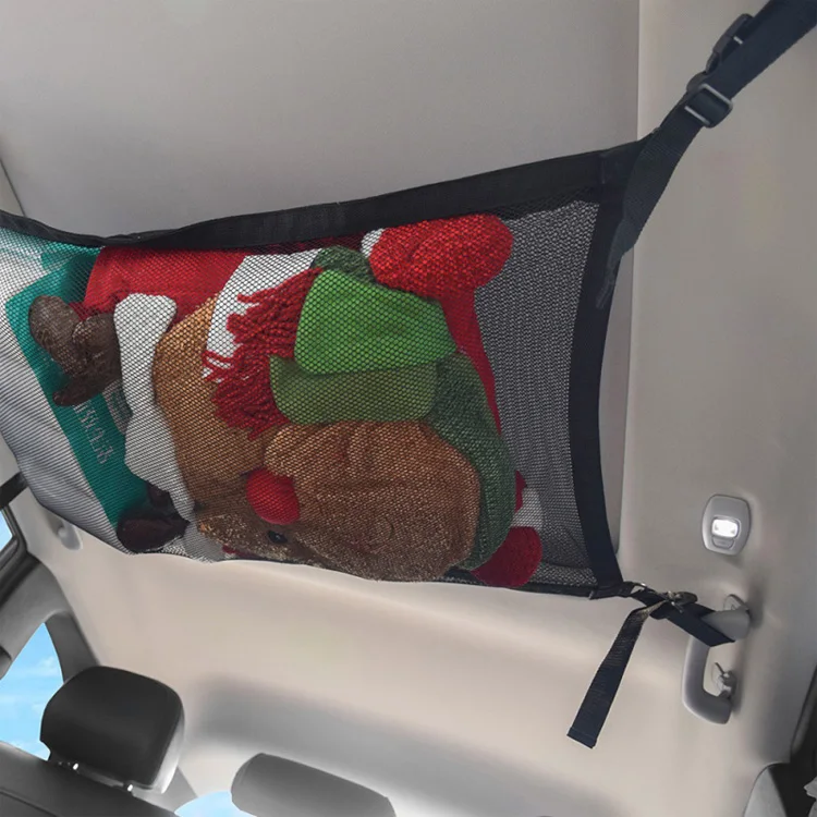 Car Ceiling Mesh Storage Bag Roof Interior Cargo Universal Net Bag