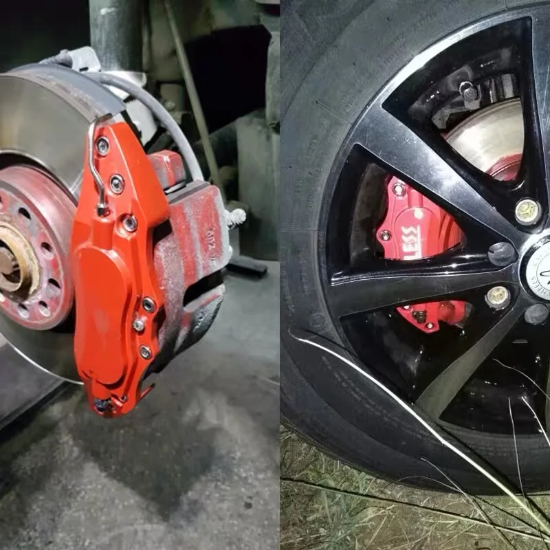 Car Brake Caliper Cover Kit Aluminum Brake Caliper Cover 3sizes Metal