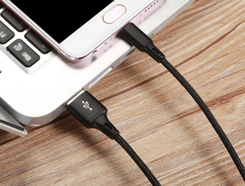 2.1a custom usb 2.0 charger fast charging nylon braided micro usb data cable for android smart phone - ANKUX.COM