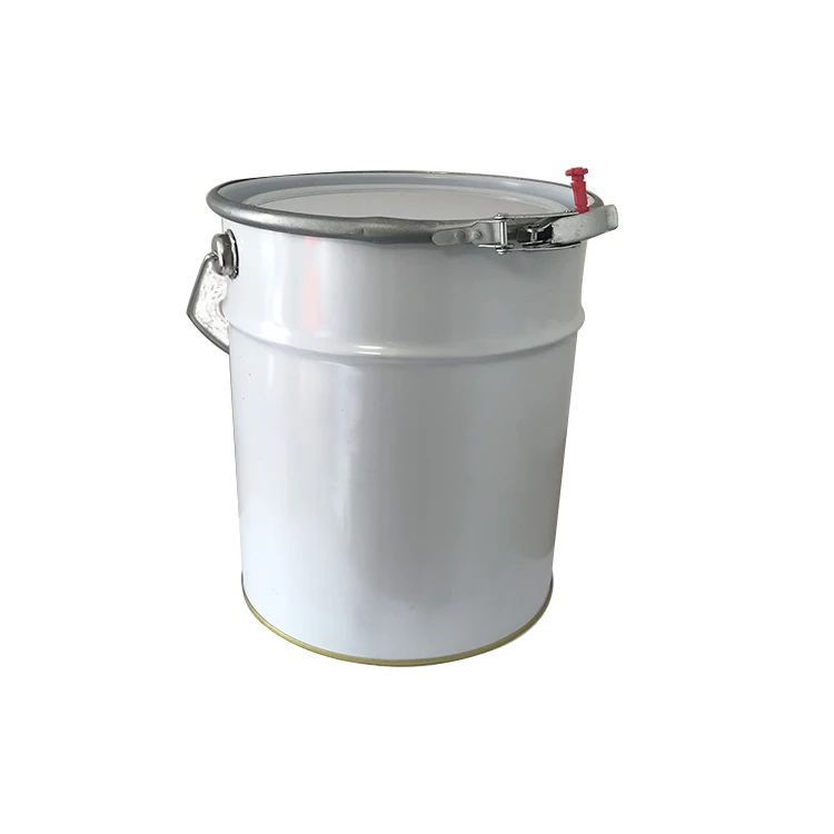 Paint Tin Bucket Sizes 20 Liter Metal Pail With Lock Ring Lid And Metal