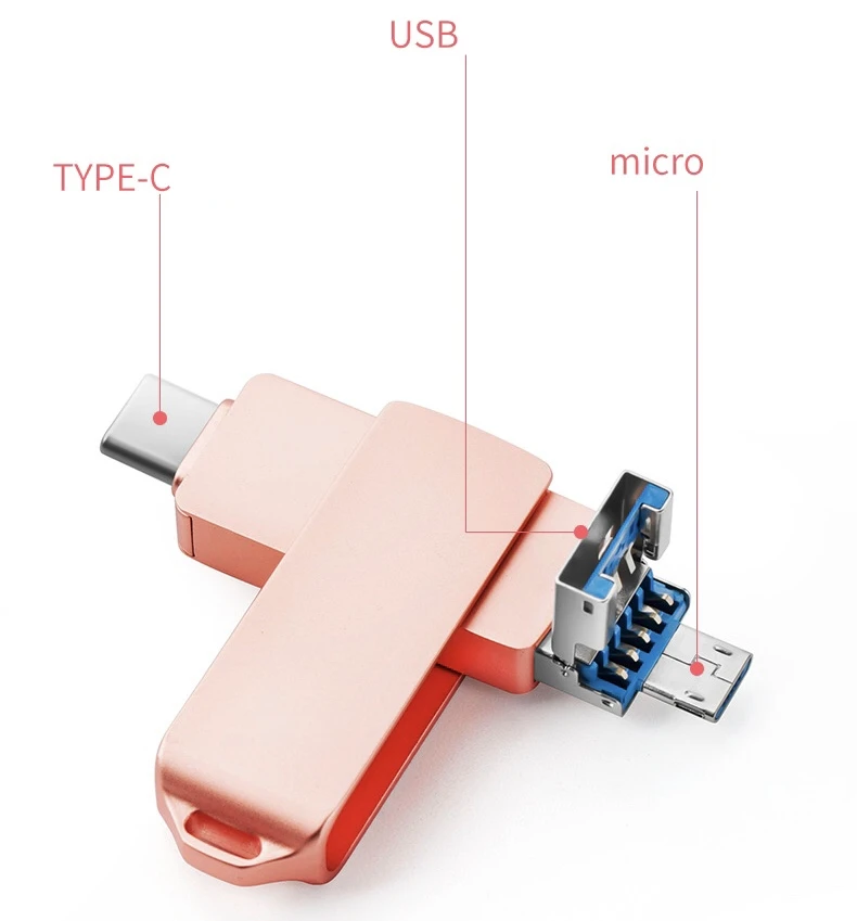3 IN 1 usb pen drive 3.0 128gb For IOS Android mobile Instant Share or Transfer Files Phone OTG USB Flash Drives - ANKUX.COM