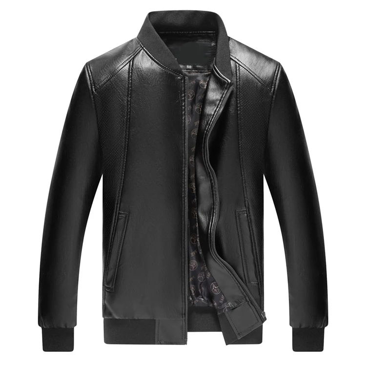 Custom Motorcycle Black Real Fur Genuine Pu Leather Jacket For Men ...