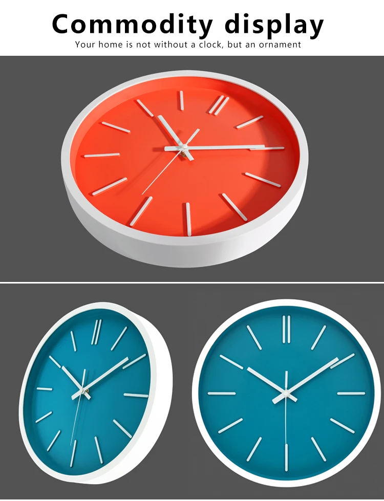 12 Inch Modern Wall Clock For Living Room/office Decor Silent 3d Wall