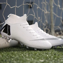 Outdoor Men Boys Soccer Shoes Football Boots High Ankle Kids Cleats Training Sport Sneakers Dropshipping