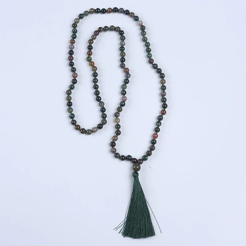 Hand Knotted 108 Mala Bead Tassel Necklaces Yoga Mala Meditation ...