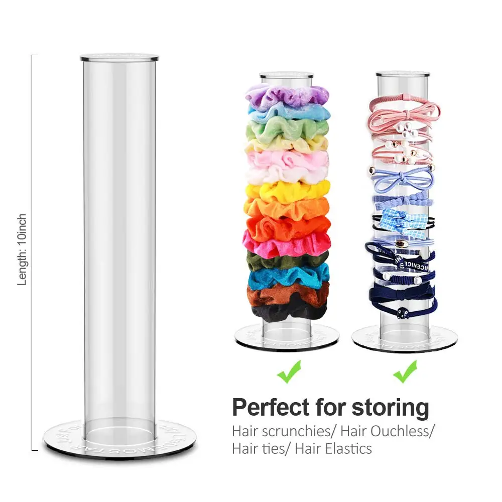 Clear Acrylic Scrunchie Holder Stand 10 Inches Clear Jewelry Bracelet