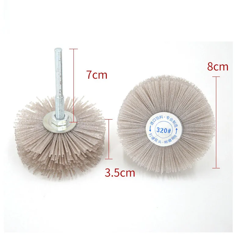 Alta durabilidad abrasivo Rectificado de alambre Cabeza de flor Nylon Abrasivo Madera Muebles de palisandro Tallado en madera Talla de ra/íz Cepillo de alivio 80-400 Malla 80 mesh