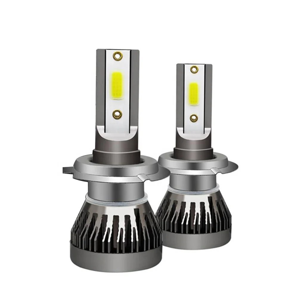 New Led Headlight Mini Size H1 H4 H7 9005 9006 5202 10000lm fanless led headlight bulbs H11