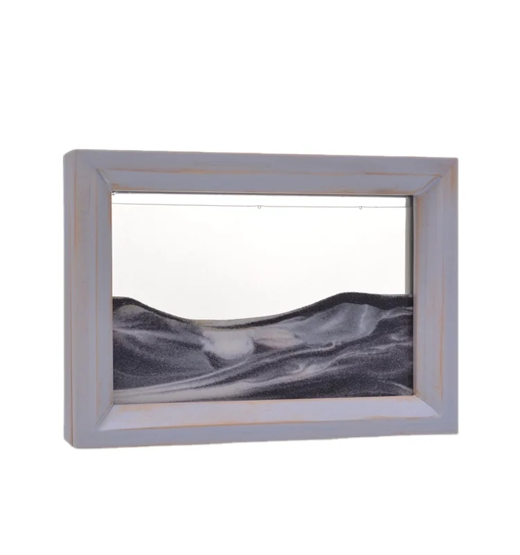 
Hot Selling Moving Sand Art Picture Deep Sea Dynamic 3D Sandscapes Pictures in Motion Office Desktop Art Decor Toys 