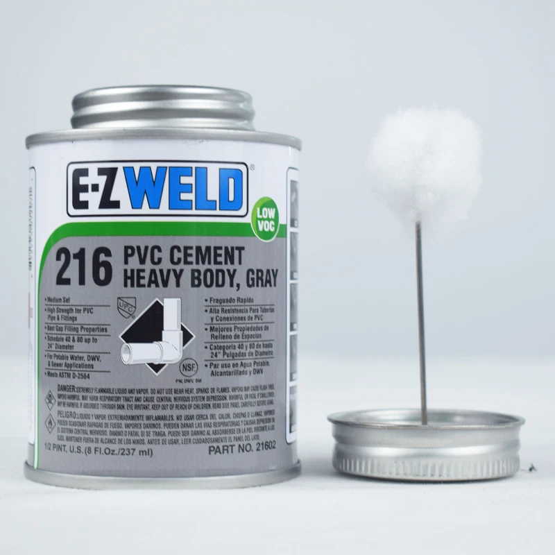 Pvc/cpvc Pipe Cement Gray Color Cpvc Pipe Glue High Pressure Resistant