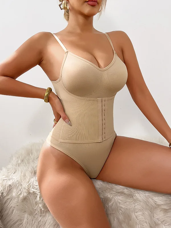 HKRXEC Open-Bust Side-Buckle Shaping Bodysuit Brief