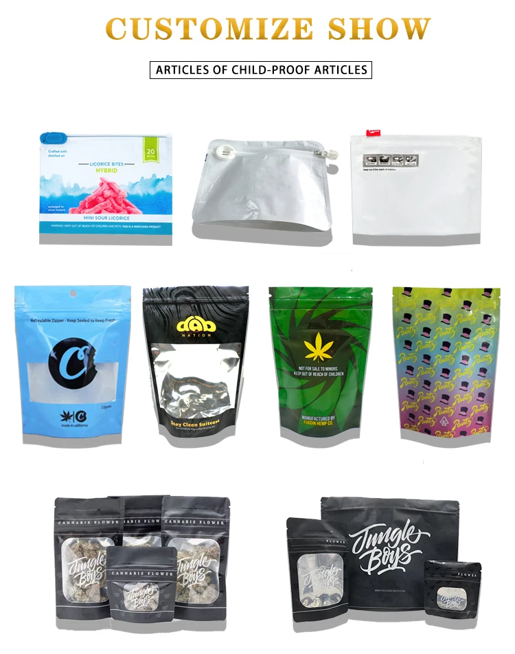 Beyou Ziplock Bag Stand Up Child Proof Pouch Medical Mylar Weed Bags