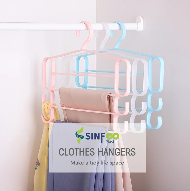 4 Layer Multi Functional Pants Hanger 12kg Pants Storage Rack