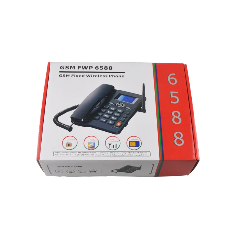 Dual Sim Analog Cordless Phone Sim Card Gsm Desktop Phone Landline Gsm Fixed Wireless Phone With