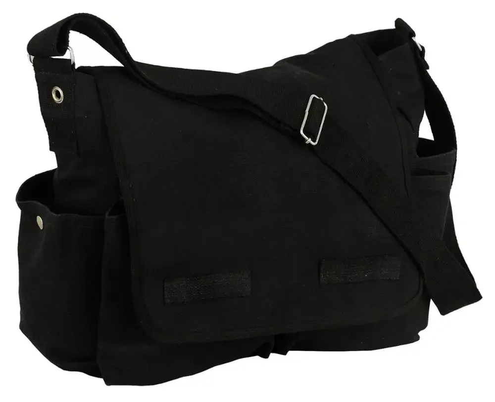 men's canvas shoulder messenger bag