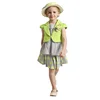 Wholesale baby clothes girl rose kelly cotton dress with lining size1 to 5 years old