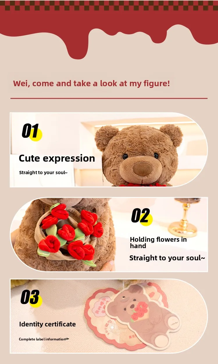 Cute Teddy Bear Plush Comforter For Valentine's Day Gift