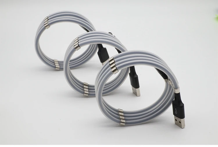Magnetic Storage Cable 2.4A Micro USB Cord Fast Charging Magnet USB Type C Mobile Phone Charge Cable - ANKUX.COM