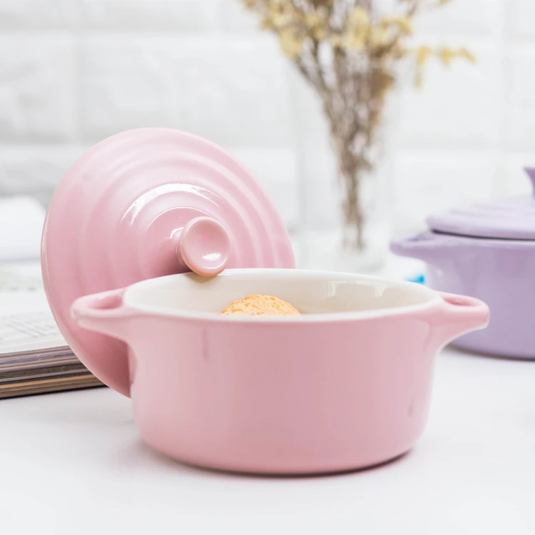 High quality home used ceramic casserole candy colors stoneware mini cocotte.jpg