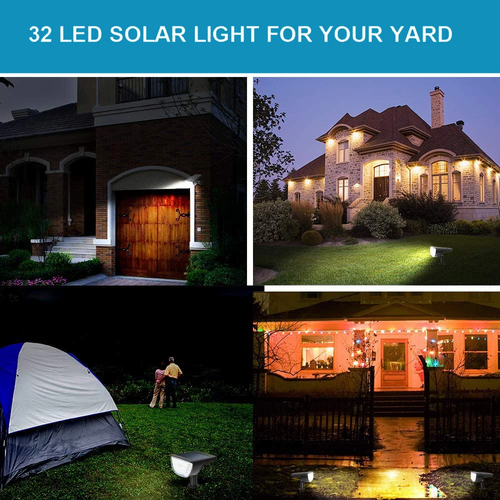 Solar Landscape Spotlights Outdoor Solar Powered Wall Lights Low Voltage Landscape Lights Solar Path Lights supplier