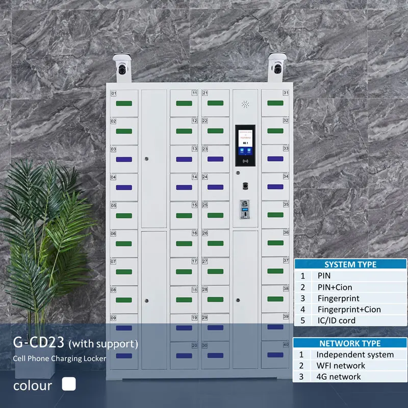 Smart customized steel locker coin operated cell phone charging station